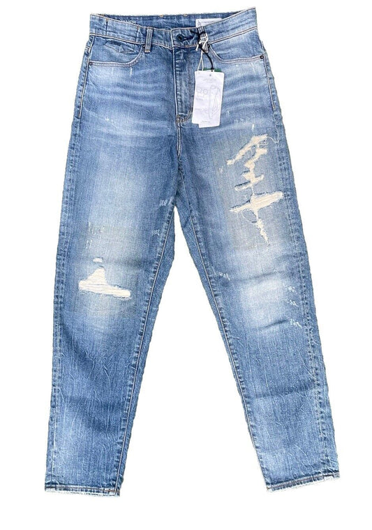 G-Star Janeh Ultra High Mom Ankle Damen Jeans Hellblau  Boyfriend 27/32