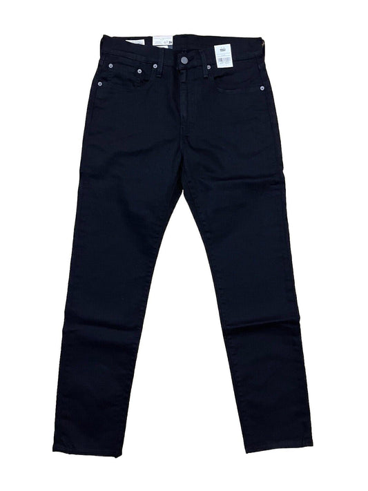 Levis Herren Jeans 502 Taper Straight Fit Gerades Bein Schwarz Größe 31/32