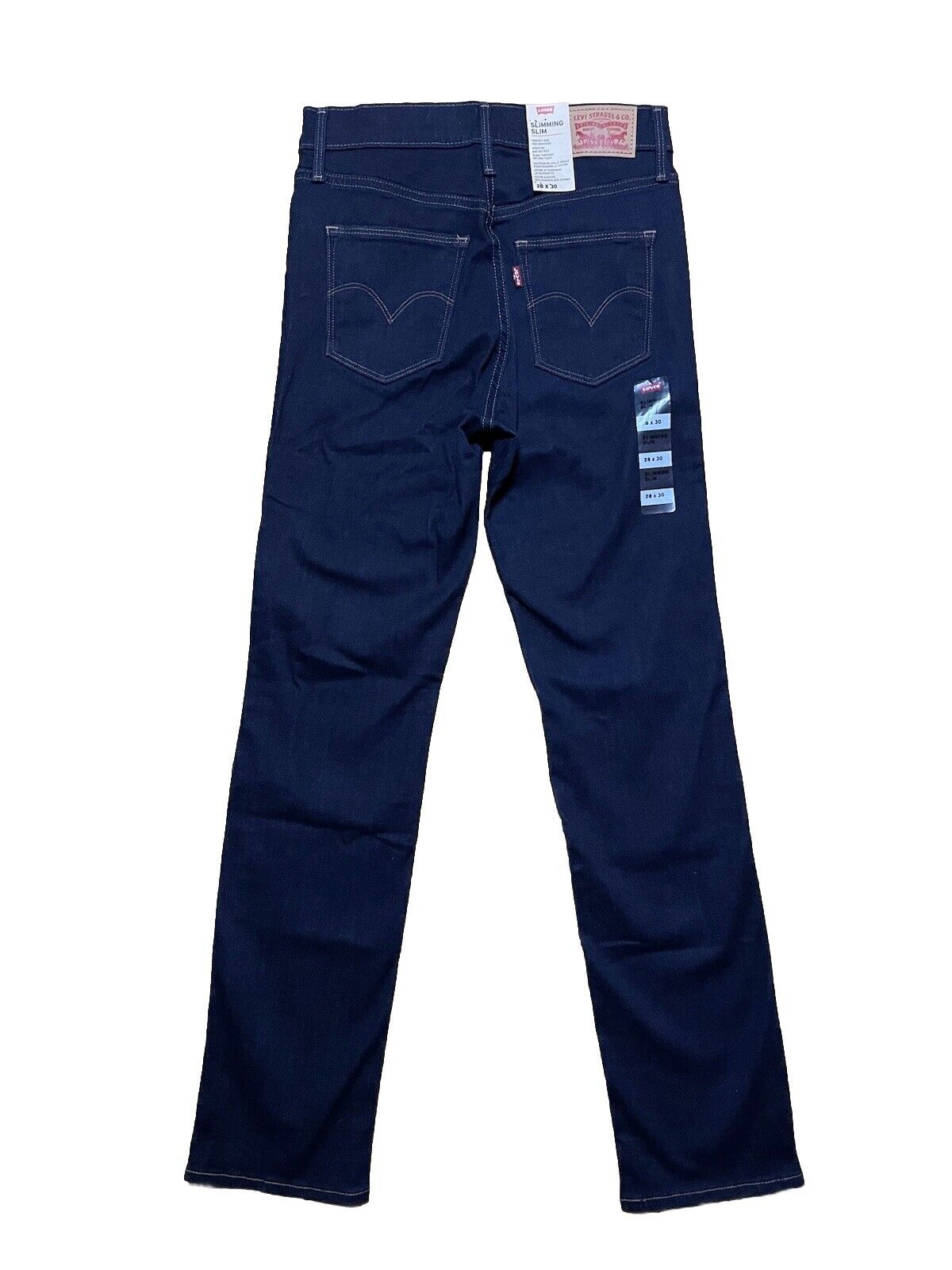 Levis Damen Jeans Slimming Slim Gerades Bein blau dunkelblau Größe 28 / 30