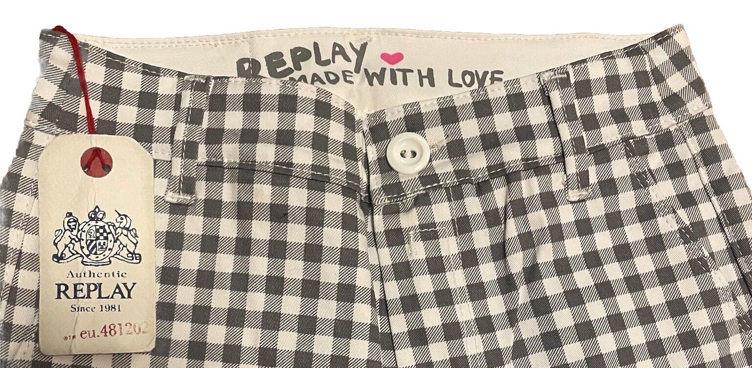 Replay Damen Hose Chino 7/8 Größe 26
