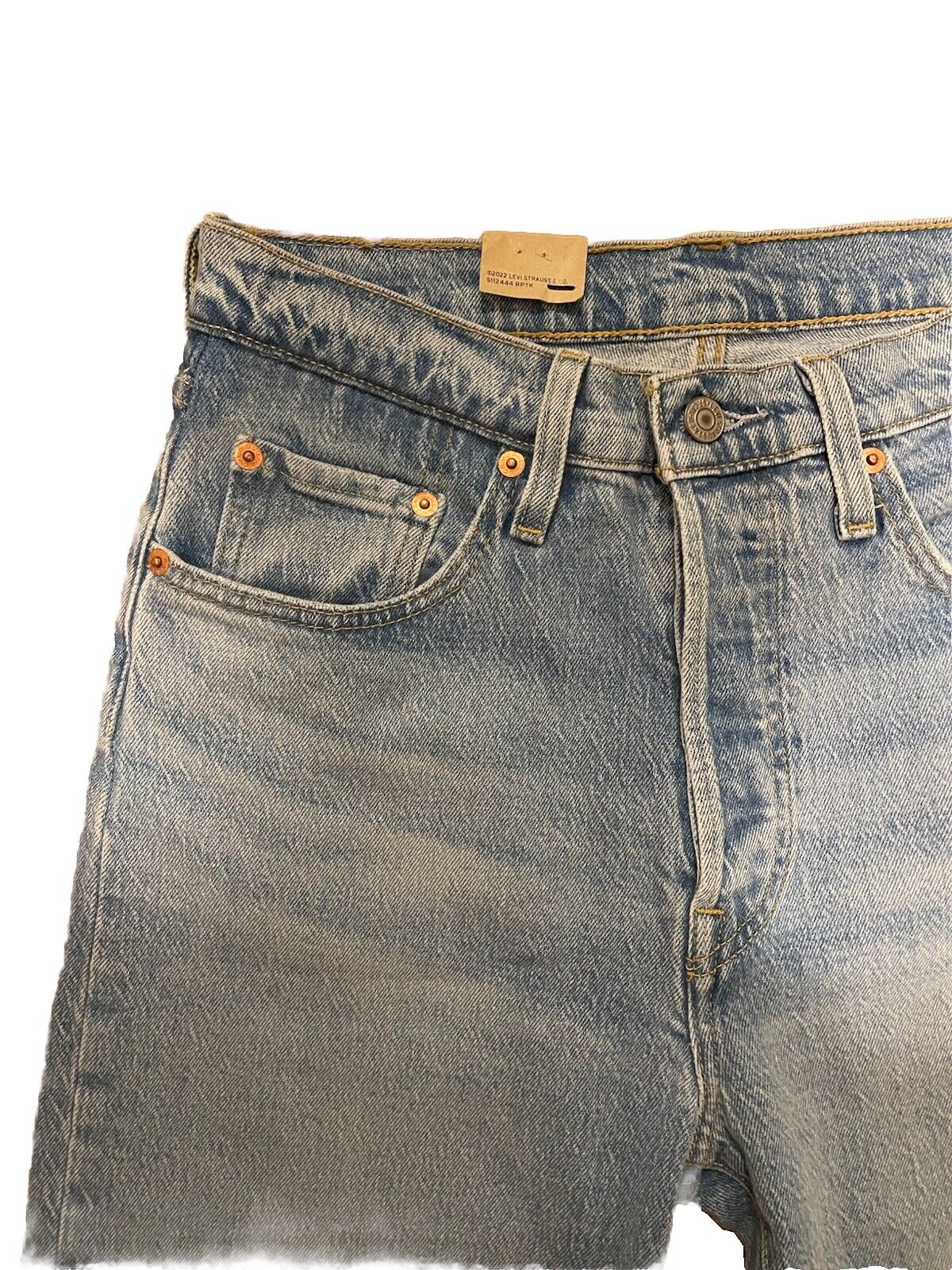 Levis Damen Jeans 501 6 Medium - hellblau - Gr. 28/32
