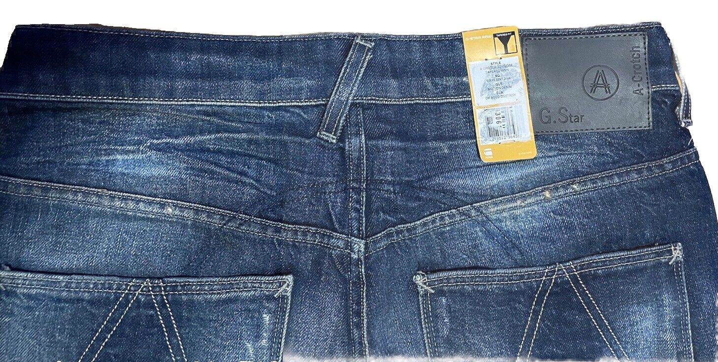 G-Star Damen Jeans A Crotch 3D Loose Tapered Destroy blau mittelblau Größe 29/32