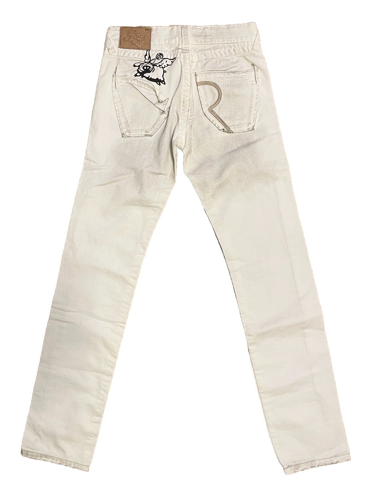 Damen Jeans Rag Recycle Rag Restyle Straight weiß Größe 25