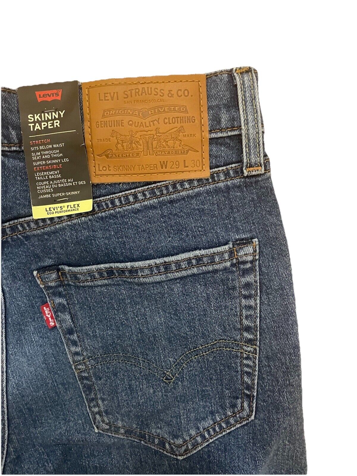 Levis Damen Jeans Skinny Taper Super Skinny - blau - Gr. 29/30