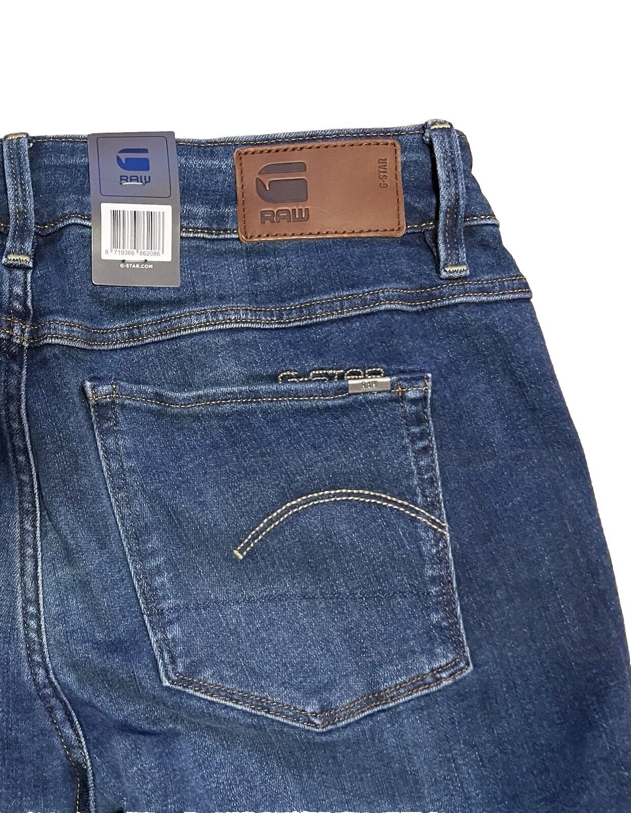 G-Star Damen Jeans 3301 Mid Skinny Bootcut Medium Indigo Aged blau Größe 26/32