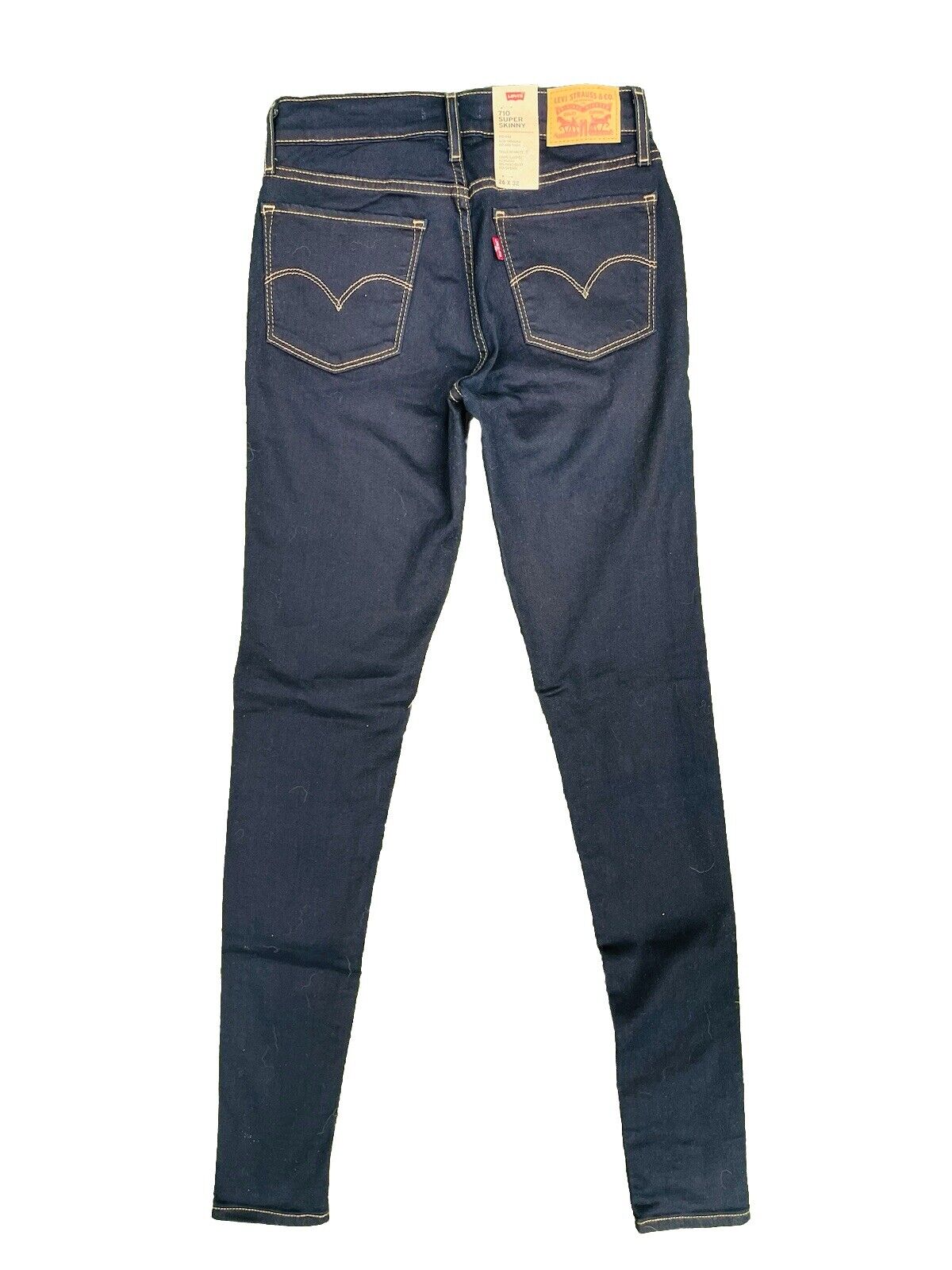 Levis Damen Jeans 710 Super Skinny Mid Rise Dunkelblau Größe 26 / 32