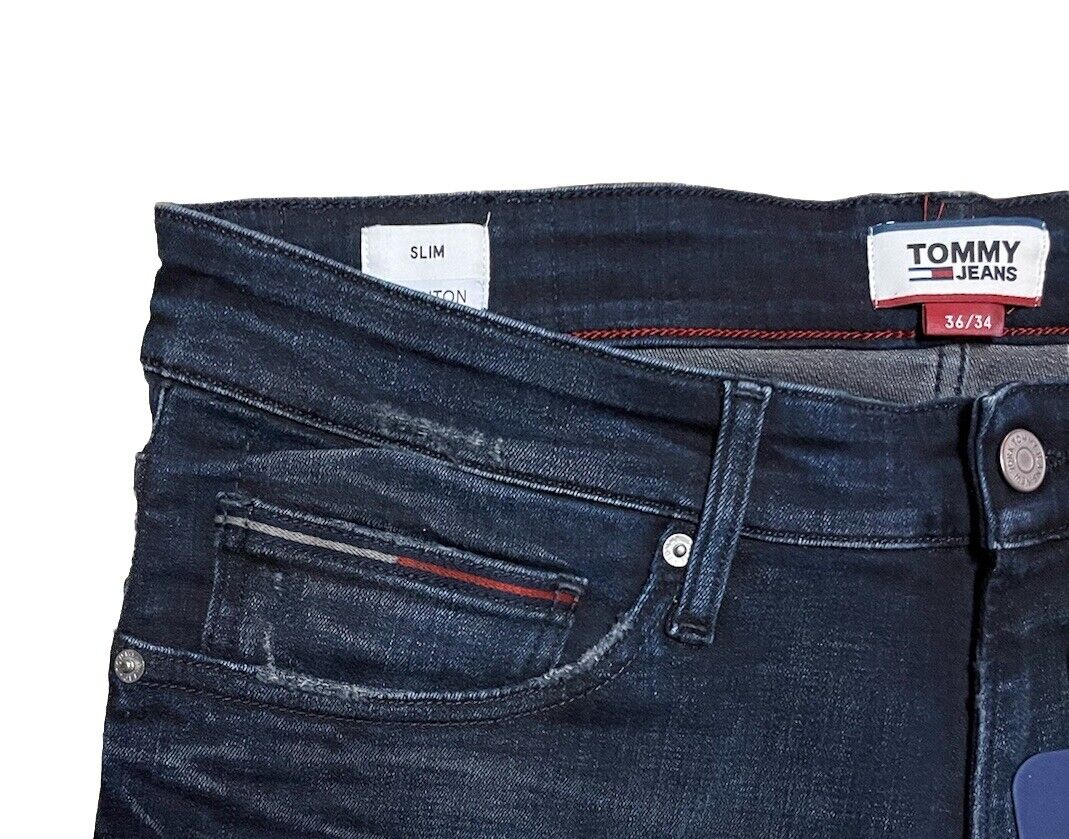 Tommy Jeans Herren Scanton Slim Fit Gerades Bein blau dunkelblau Größe 36 / 34