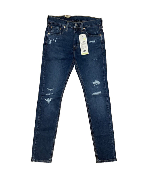 Levis Herren Jeans 519 Skinny Hi-Ball - dunkelblau - blau - Destroyed - Größe 30