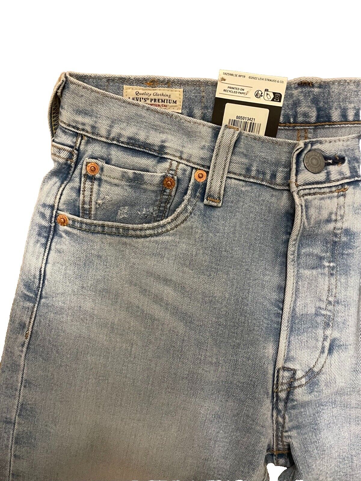Levis Damen Jeans 501 Original Gerades Bein - hellblau - blau - Gr. 28/32