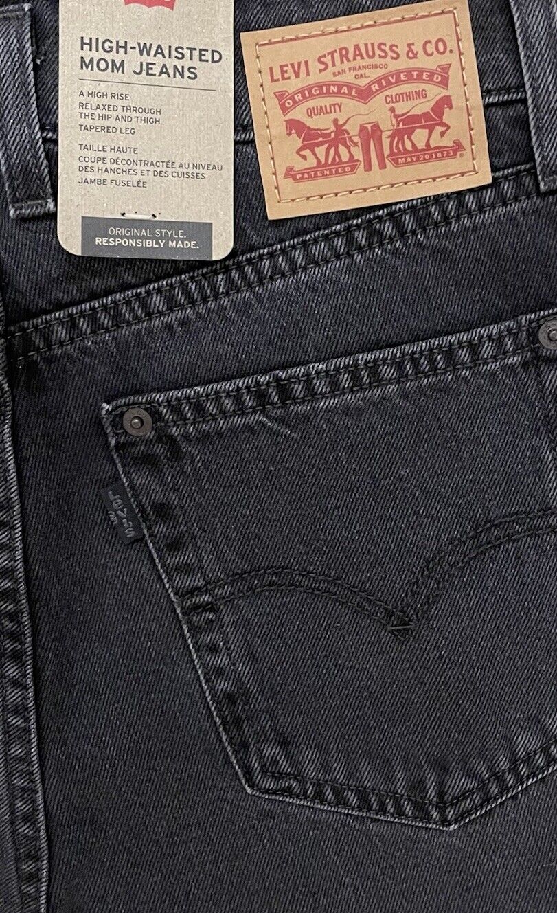 Levis Damen Jeans High-Waisted Mom Jeans - grau - Gr. 28/27