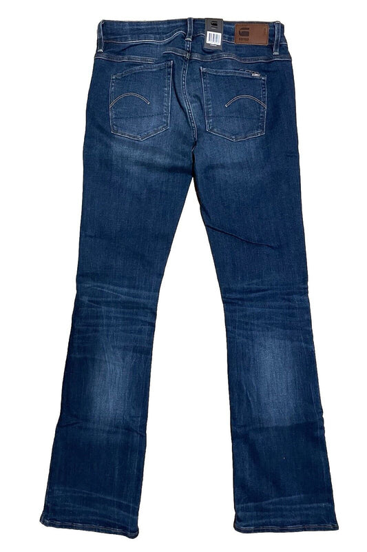 G-Star Damen Jeans 3301 Mid Skinny Bootcut Medium Indigo Aged blau Größe 26/32
