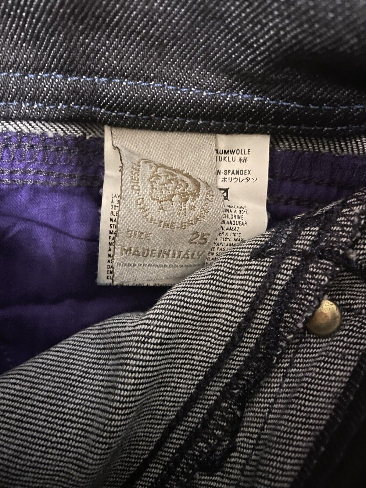 Diesel Industry Damen Jeans Rokket 00AA8 Stretch Dark Blue Rinsed 25/34
