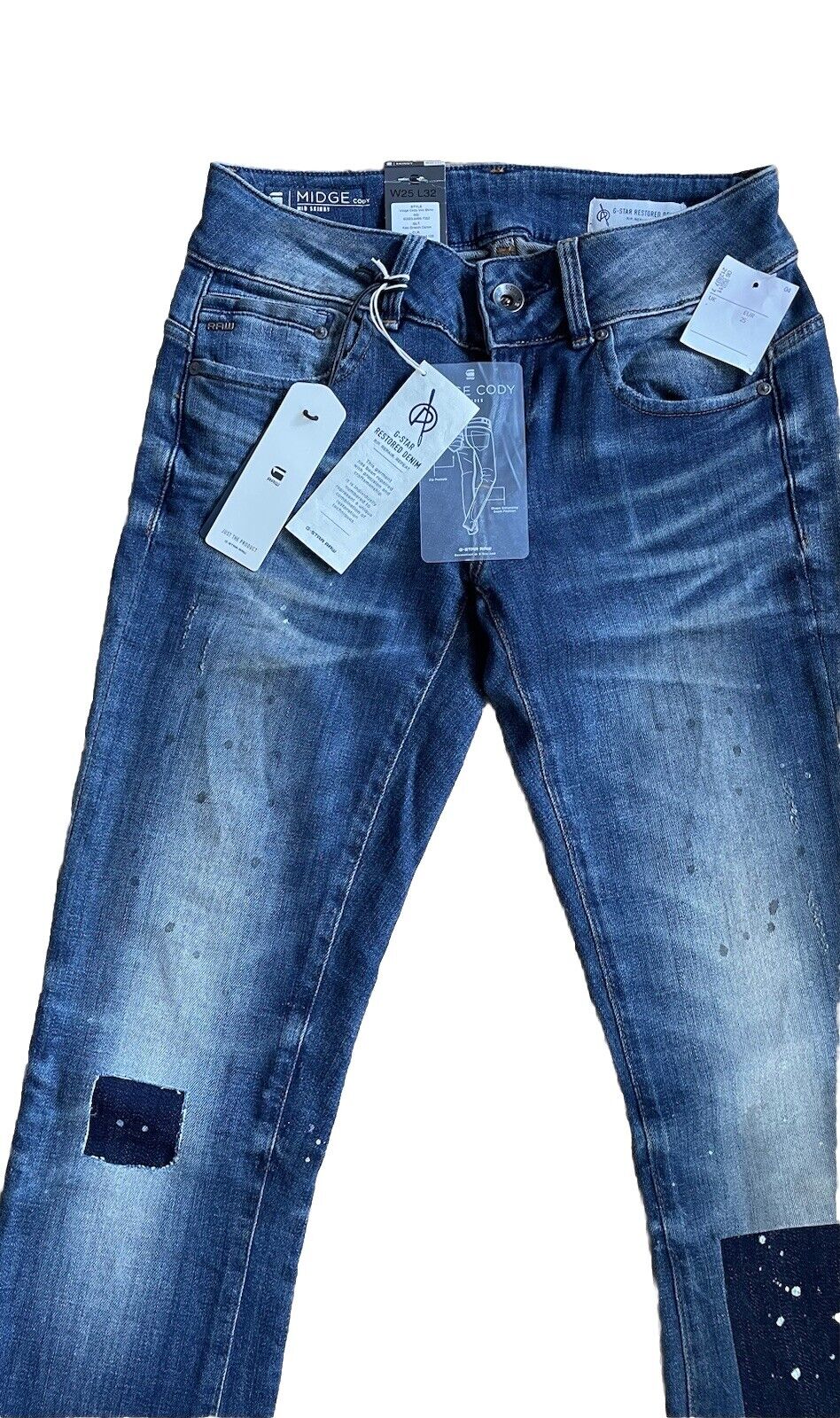 G-Star Damen Jeans Midge CodyMid Skin  DK Aged Restored 108 blau 25 / 32