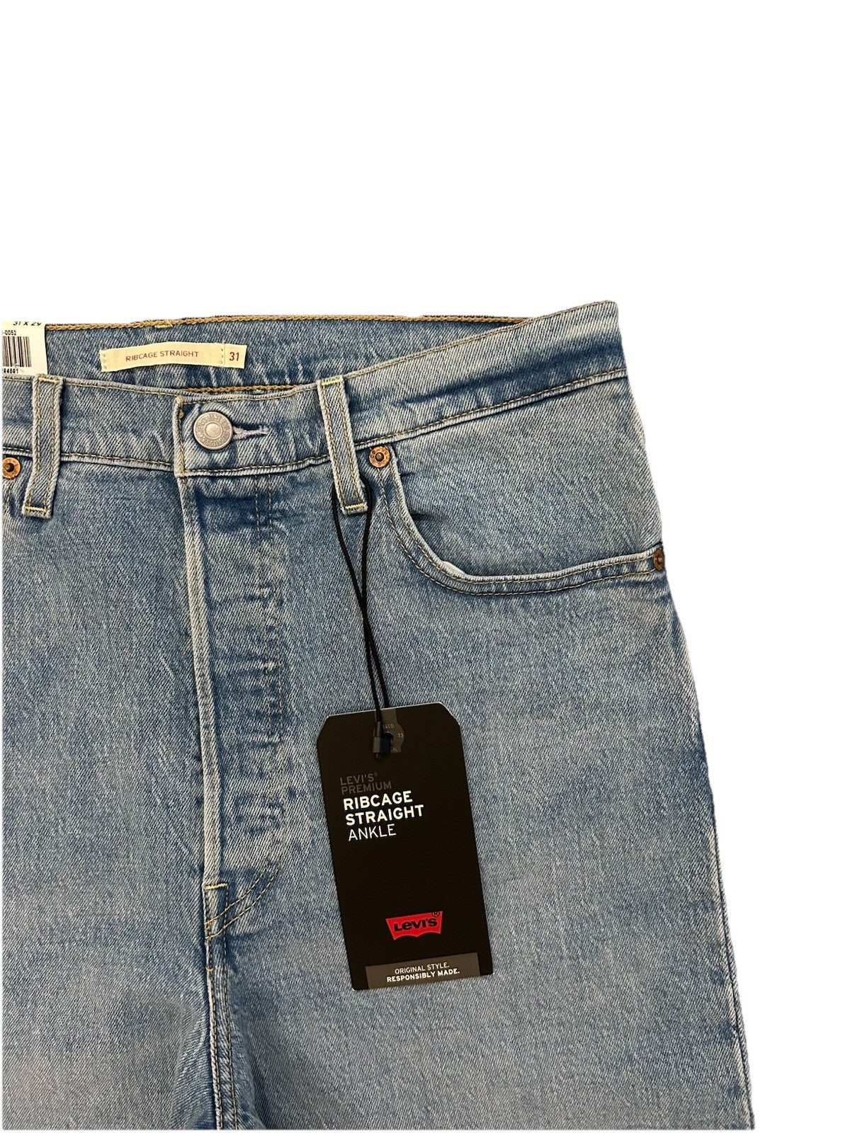 Levi’s Damen Jeans Ribcage Straight Ankle - blau / hellblau - Gr. 31/29
