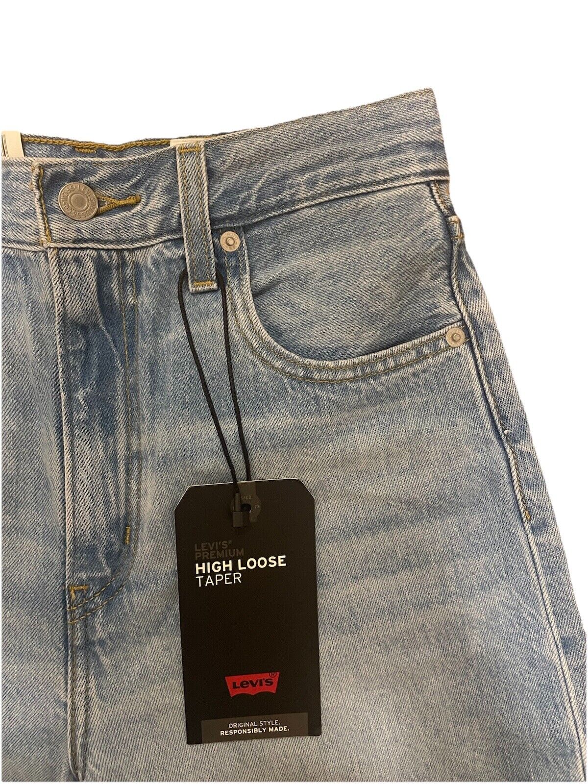 Levis Damen Jeans High Loose Taper - hellblau / blau - Gr. 26/29