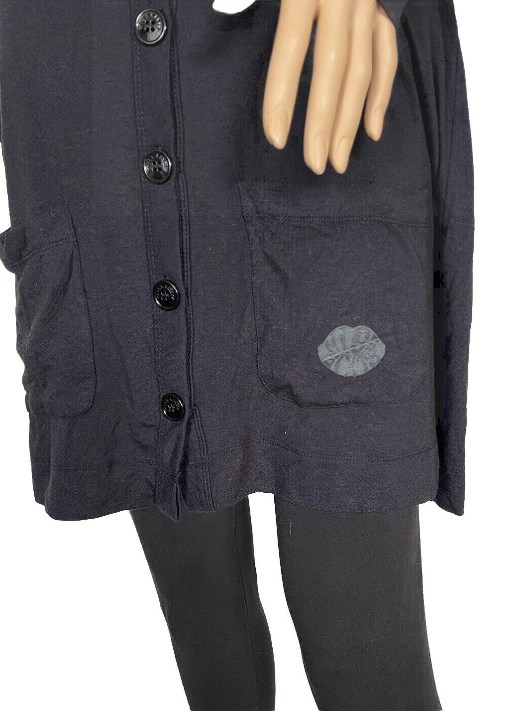 Miss Sixty Damen Strick Cardigan Strickjacke Langarm schwarz Größe M