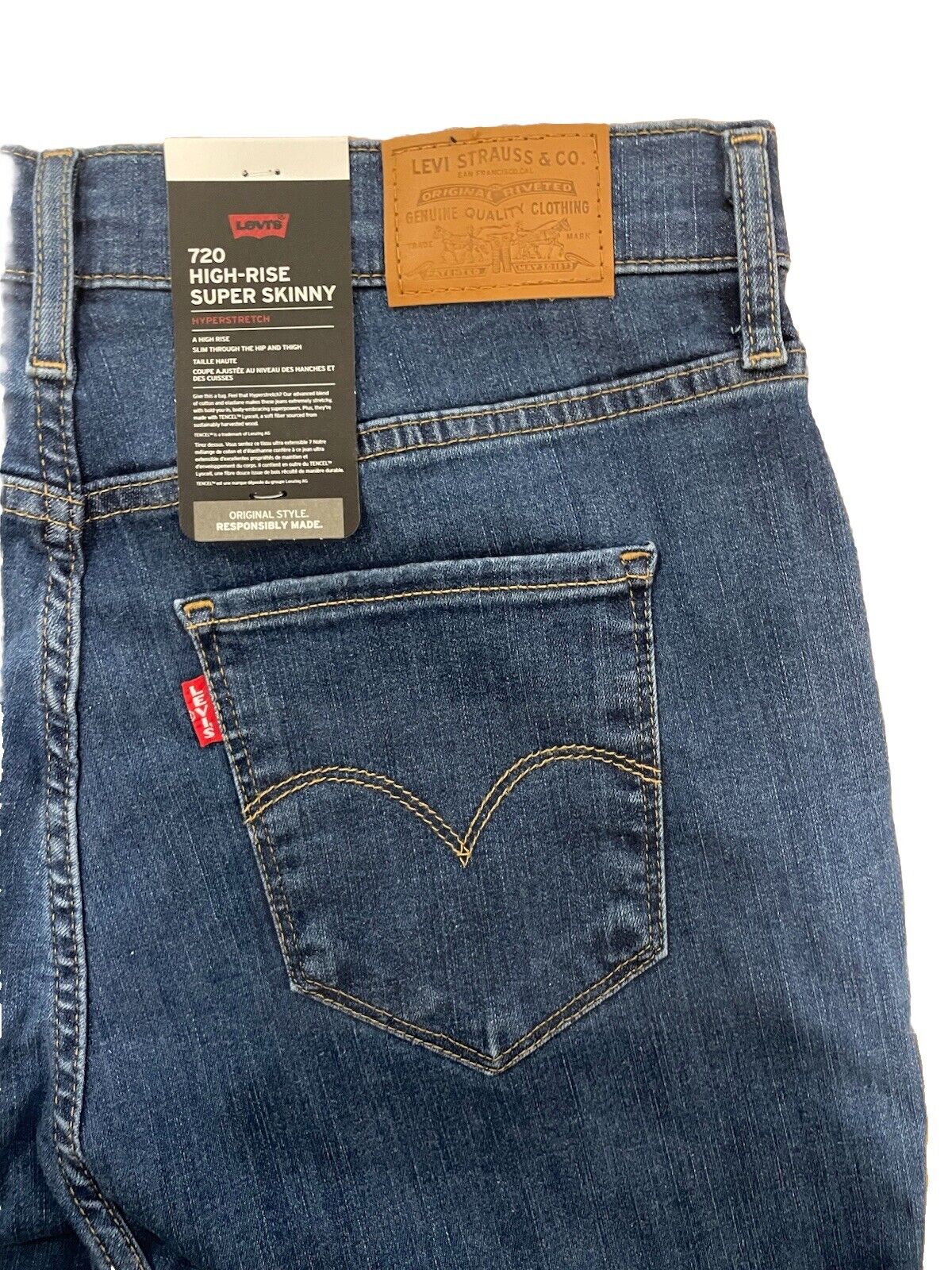 Levi’s Damen Jeans 720 High-Rise Super Skinny - blau - Gr. 14S Gr 32