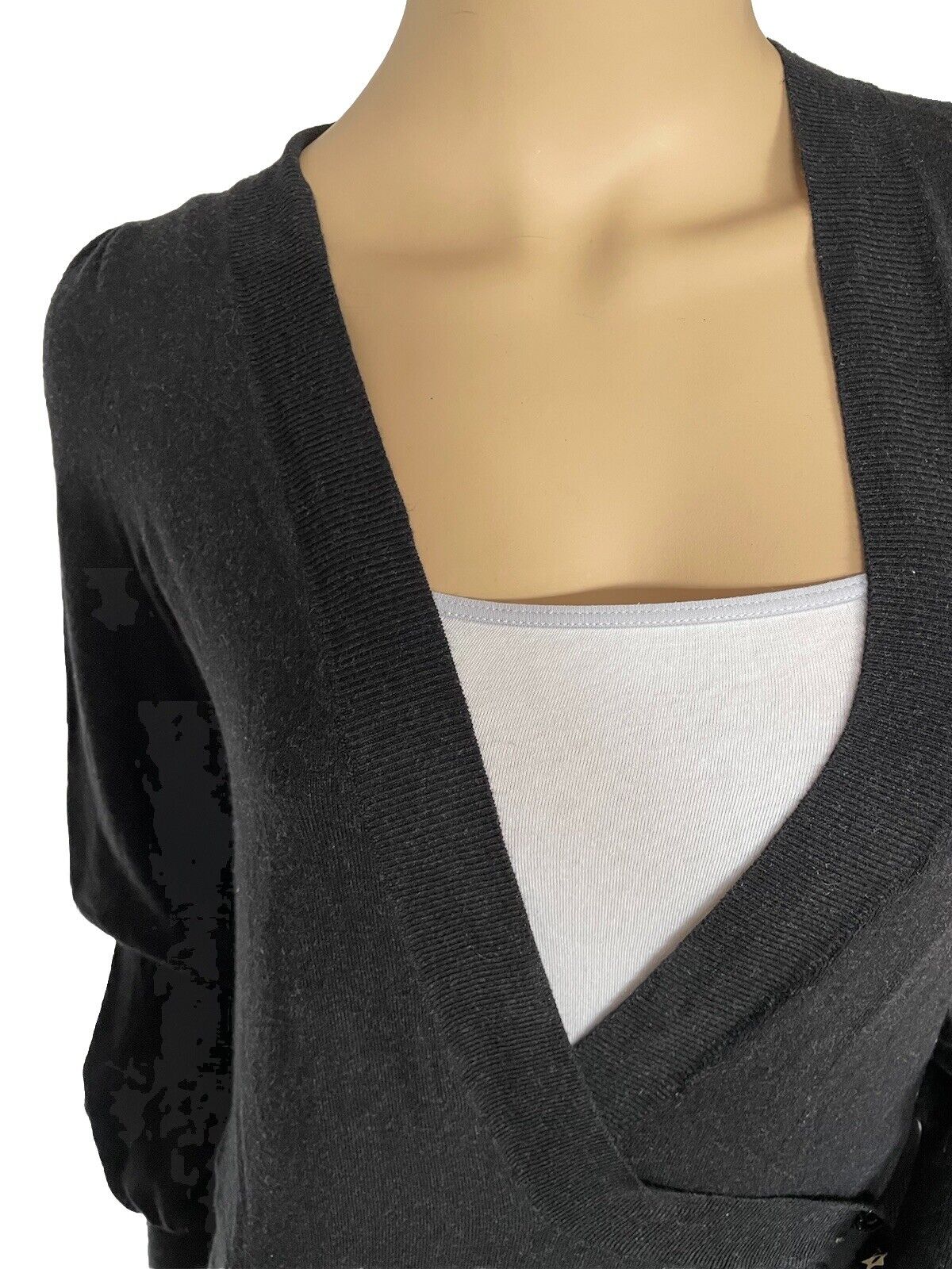 Pepe Jeans Damen Langarm Strick Cardigan Strickjacke schwarz Größe XS