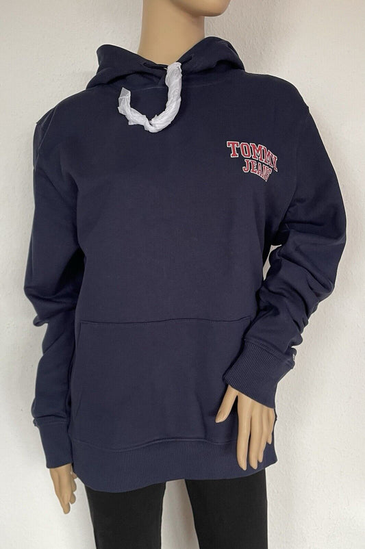Tommy Hilfiger Tommy Jeans Herren Hoodie Pullover Print Dunkelblau Blau L