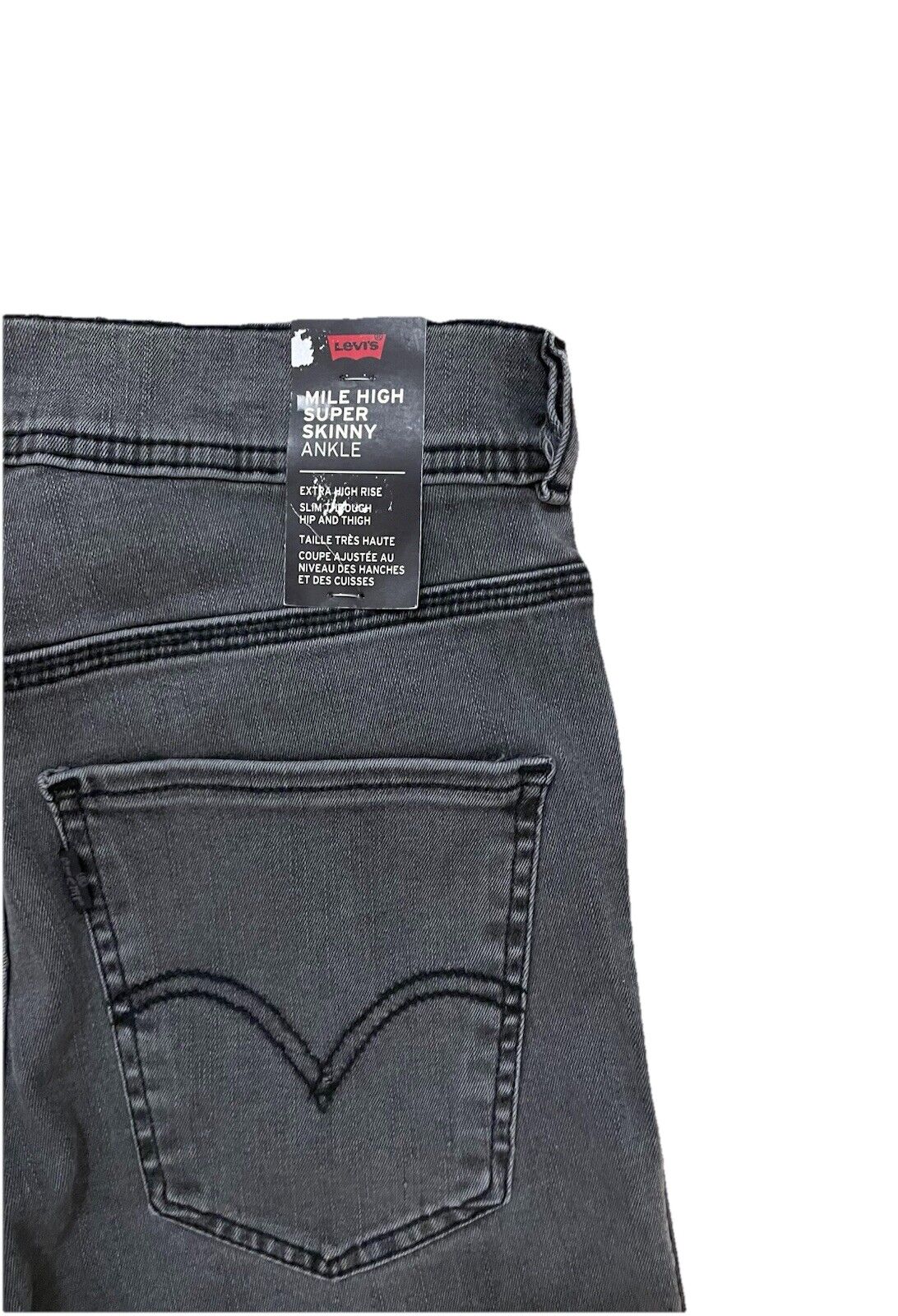 Levi’s Damen Jeans Mile High Super Skinny Ankle - grau - Gr. 28