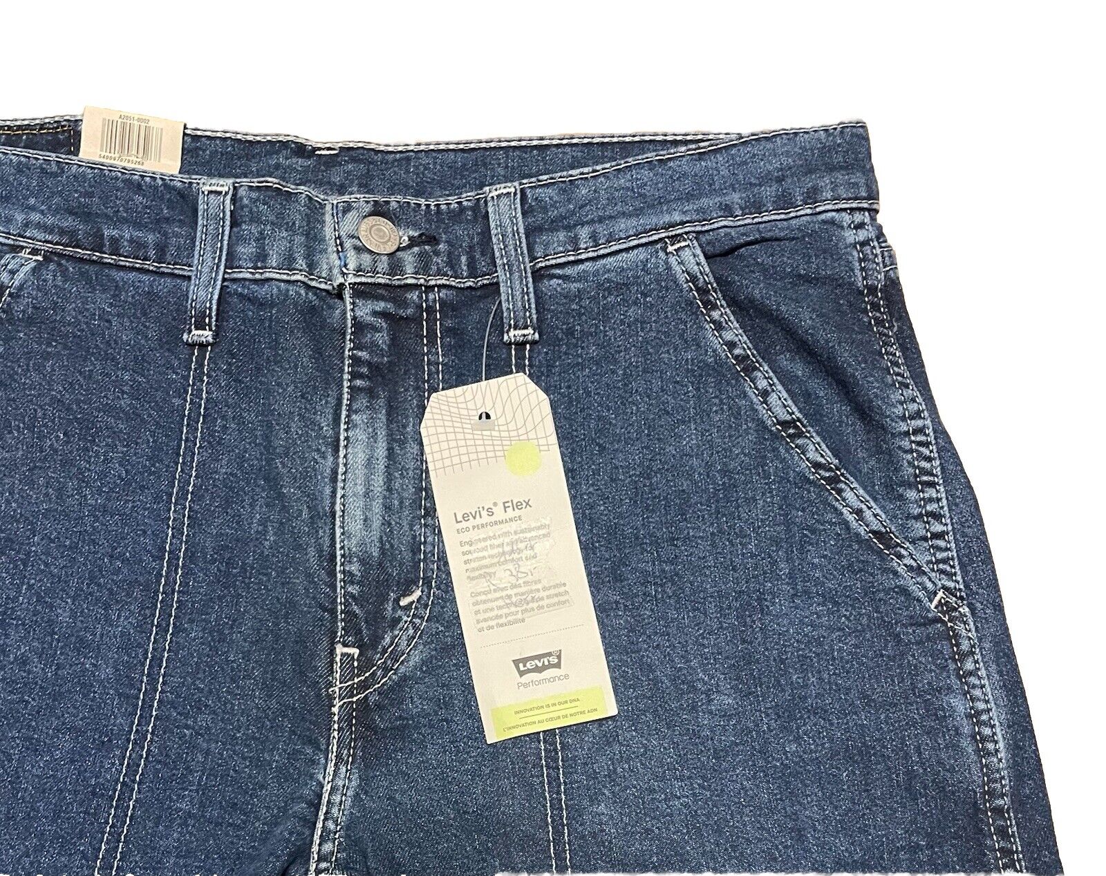 Levis Herren Jeans 502 Hi-Ball Utility Stonewashed Blau Flex Größe 34