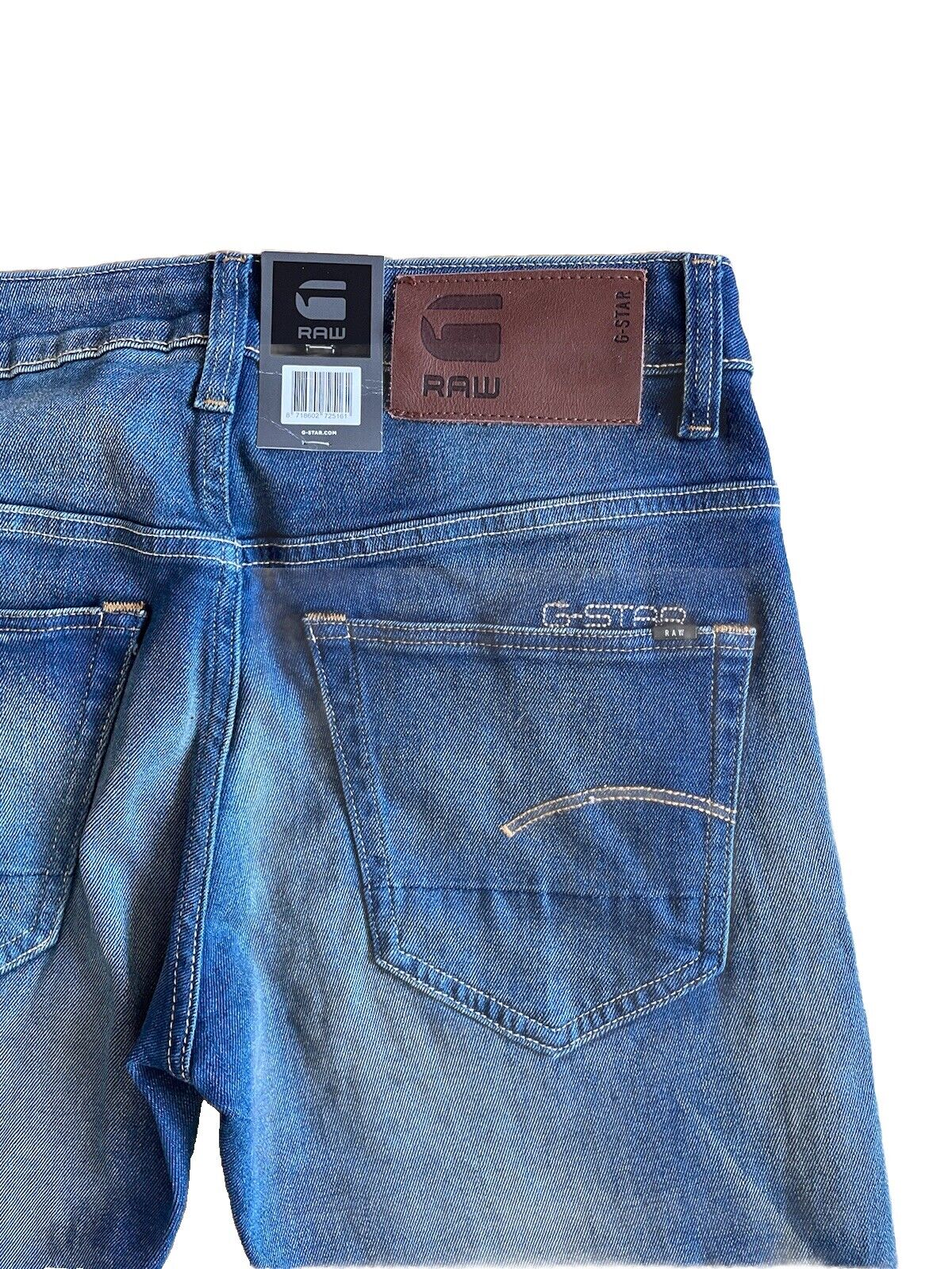 G-Star Raw Jeans Damen 3301 Slim Fit Gerades Bein blau 27/34