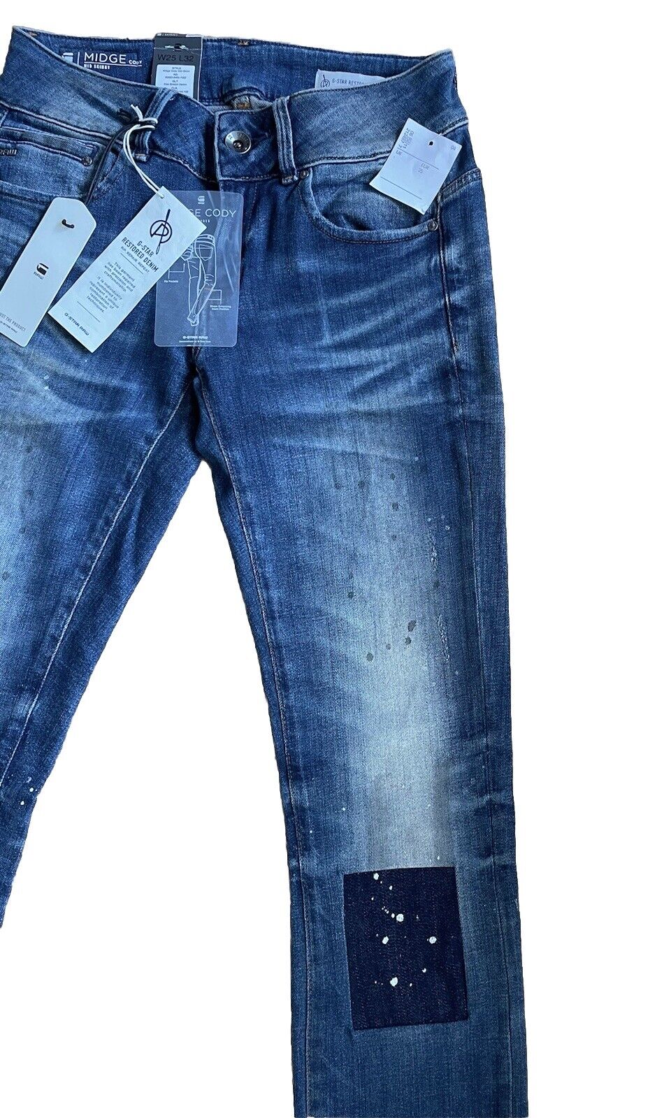 G-Star Damen Jeans Midge CodyMid Skin  DK Aged Restored 108 blau 25 / 32