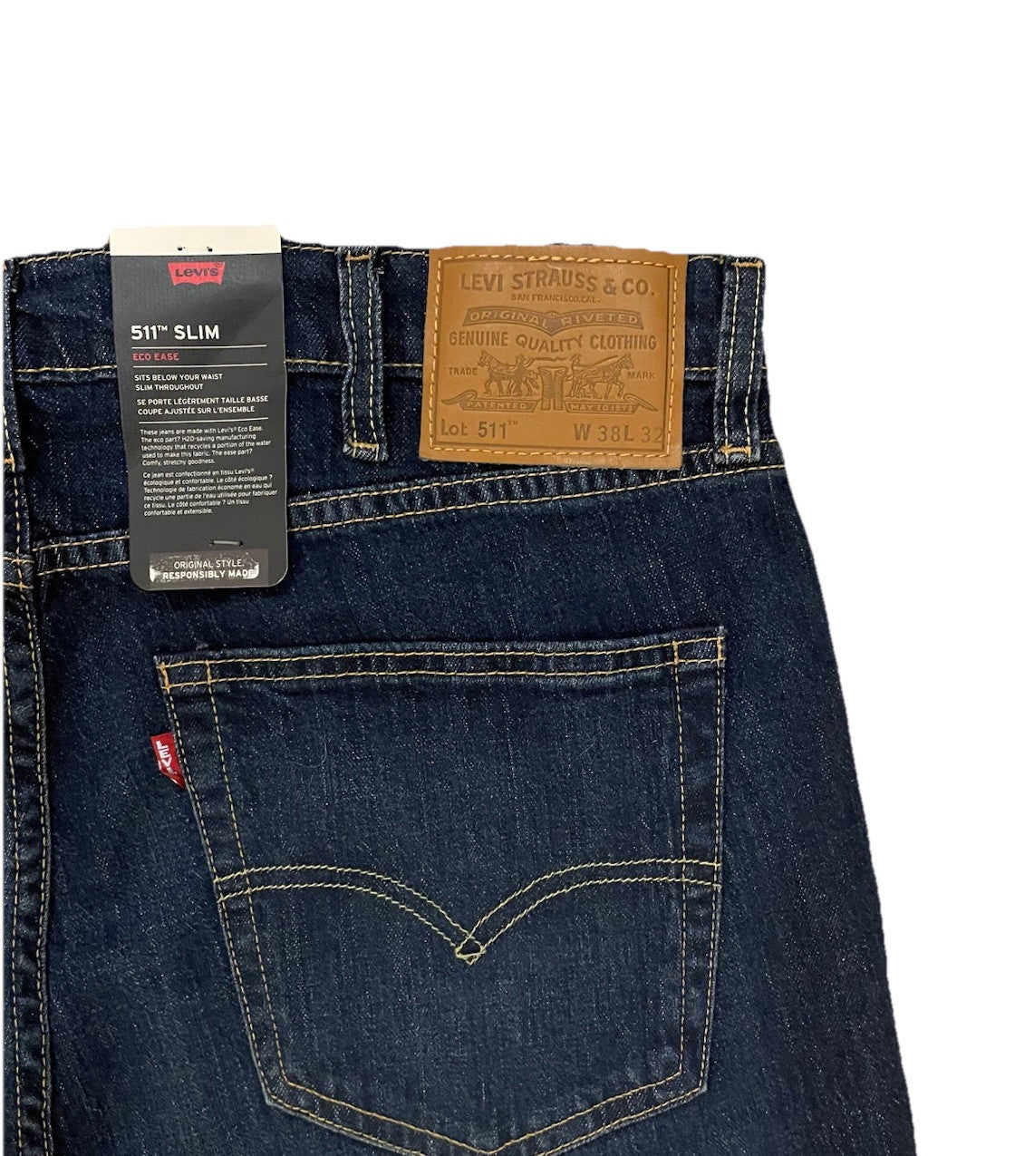 Levis Herren Jeans 511 Slim - blau / dunkelblau - Gr. 38/32