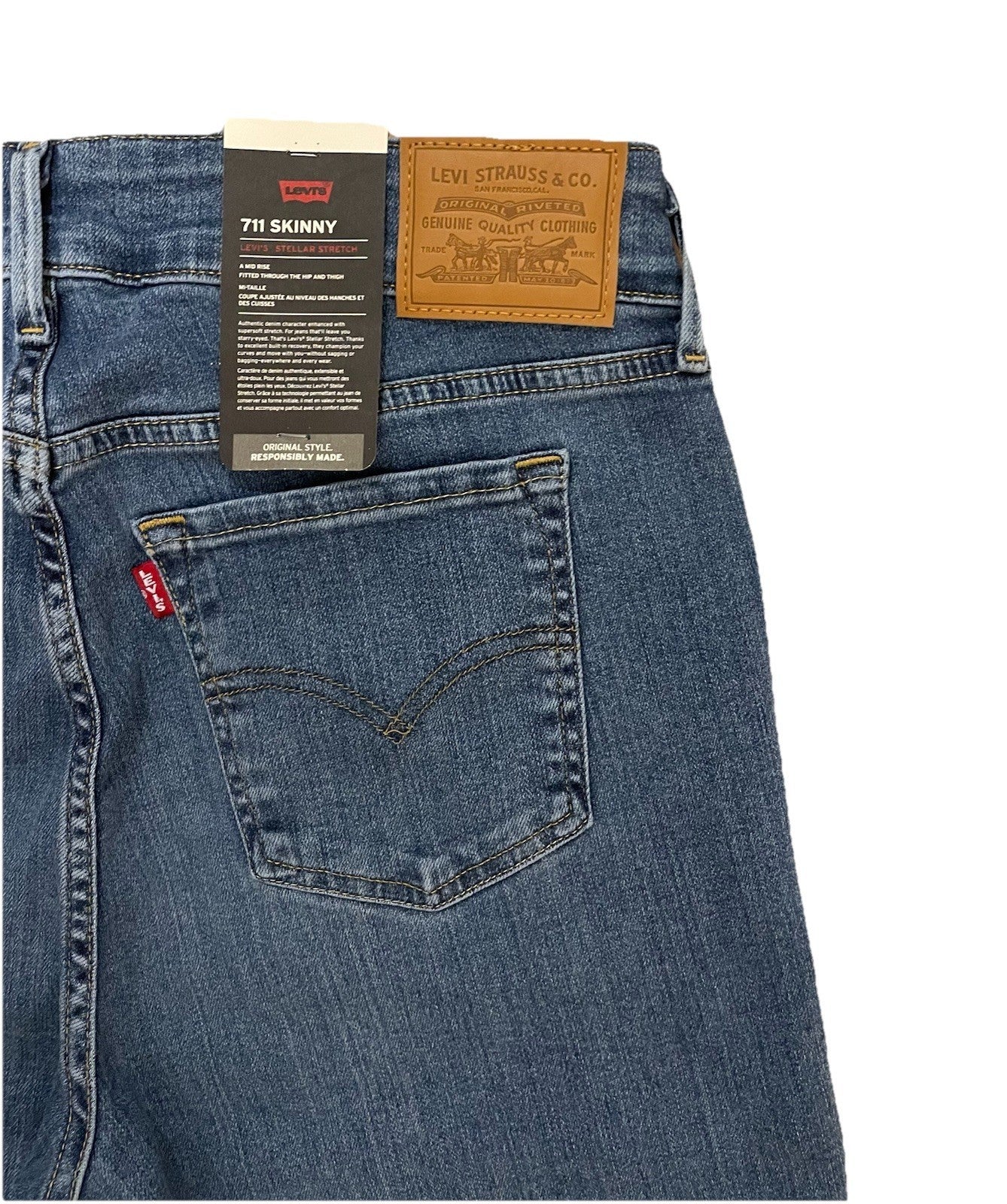 Levis Damen Jeans 711 Skinny - blau - Gr. 31/28