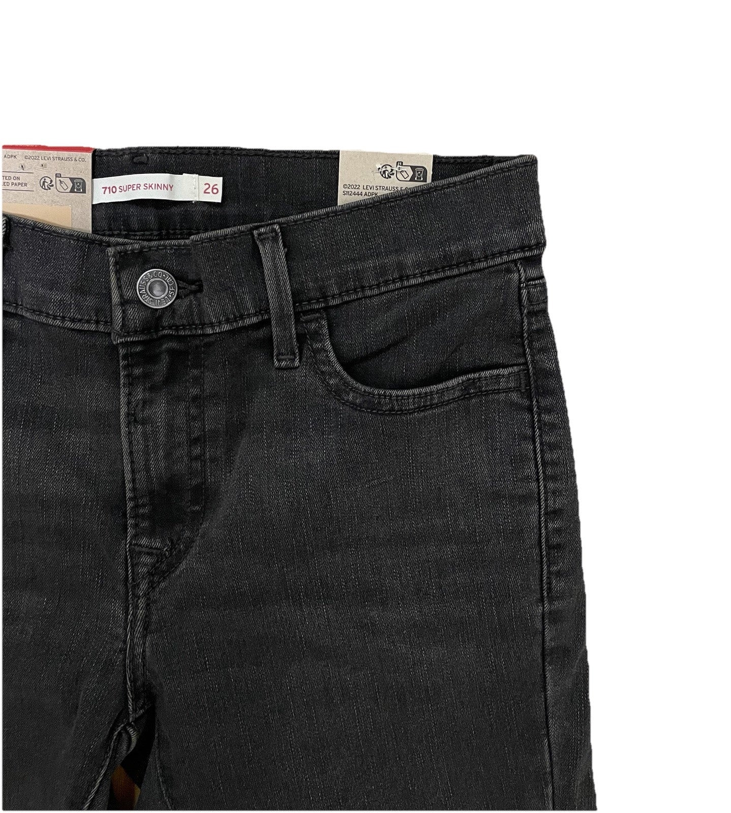Levis Damen Jeans 710 Super Skinny - grau - Gr. 26/30