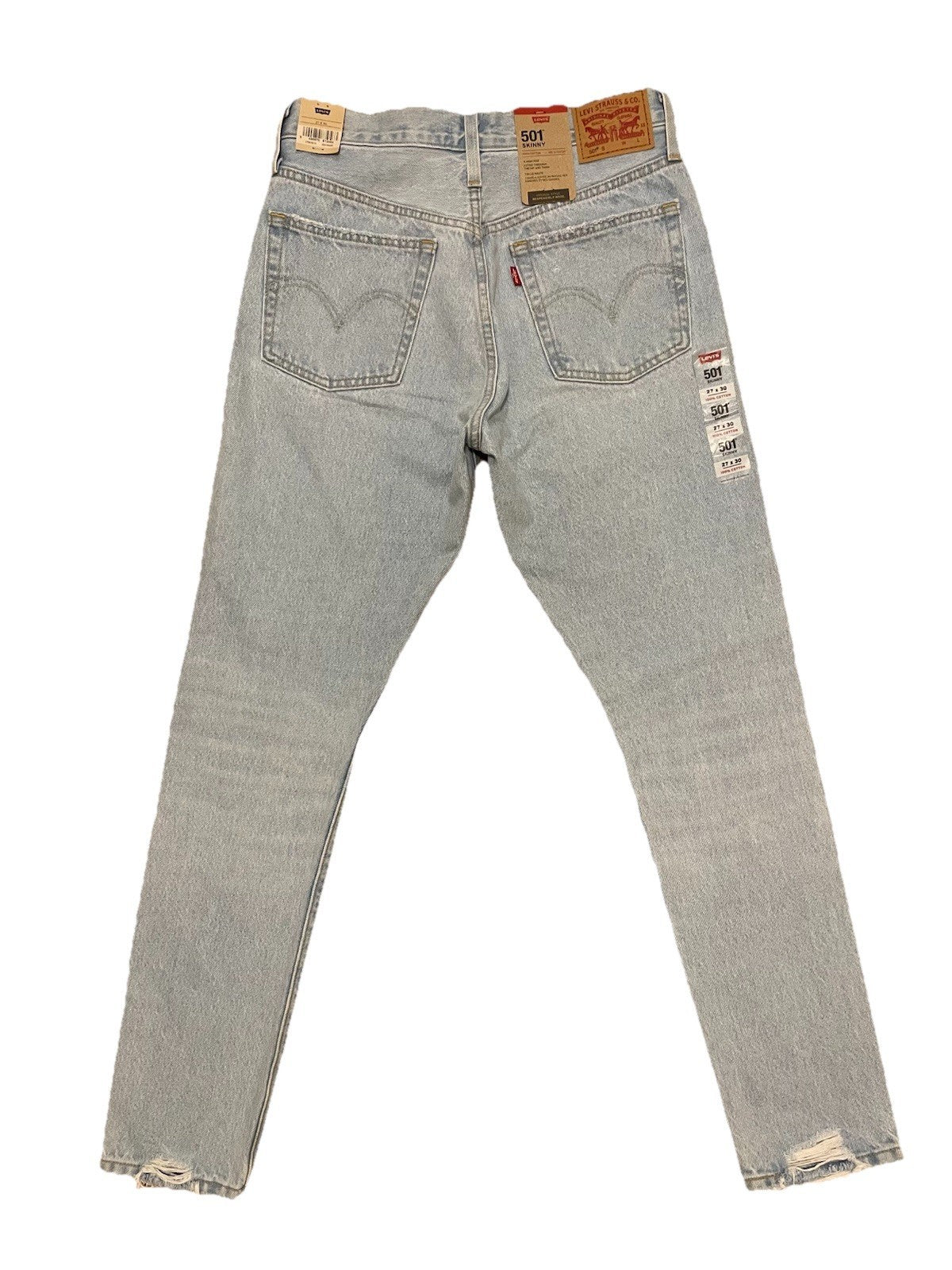 Levis Damen Jeans 501 Skinny High Rise - hellblau / blau - Gr. 27/30