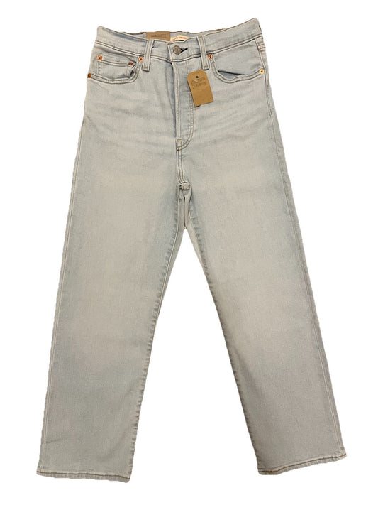 Levis Damen Jeans Ribcage Straight Ankle High Rise - hellblau / blau - Gr. 28/27