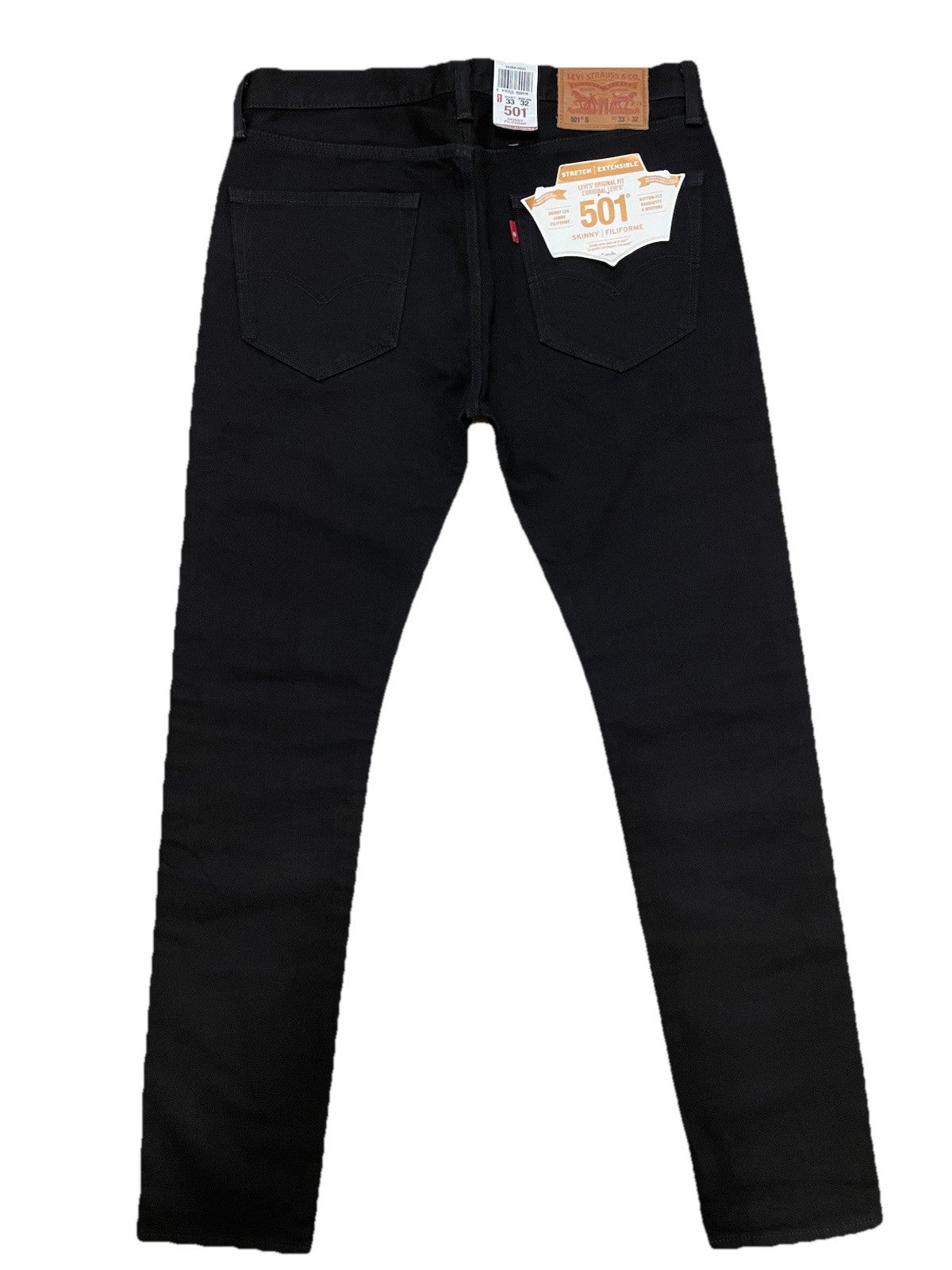 Levis Herren Jeans 501 S Skinny - schwarz - Gr. 33/32