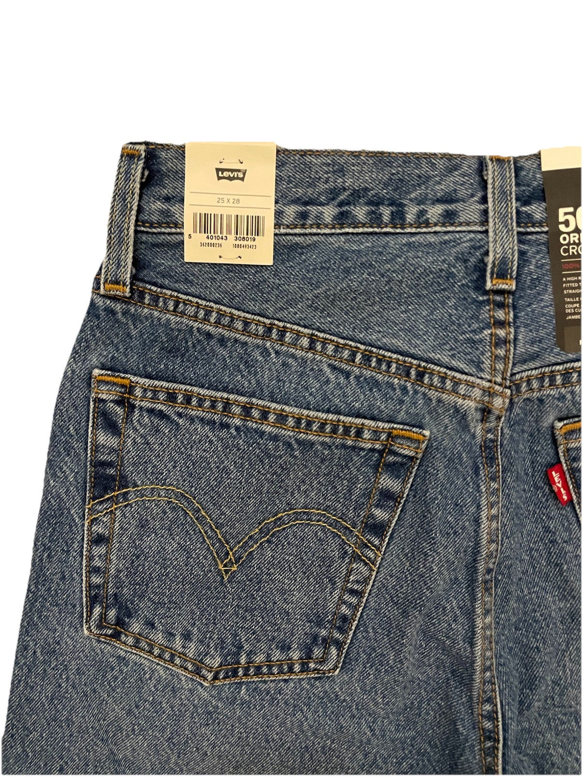 Levis Damen Jeans 501 Cropped - blau / stonewashed - Gr. 25/28
