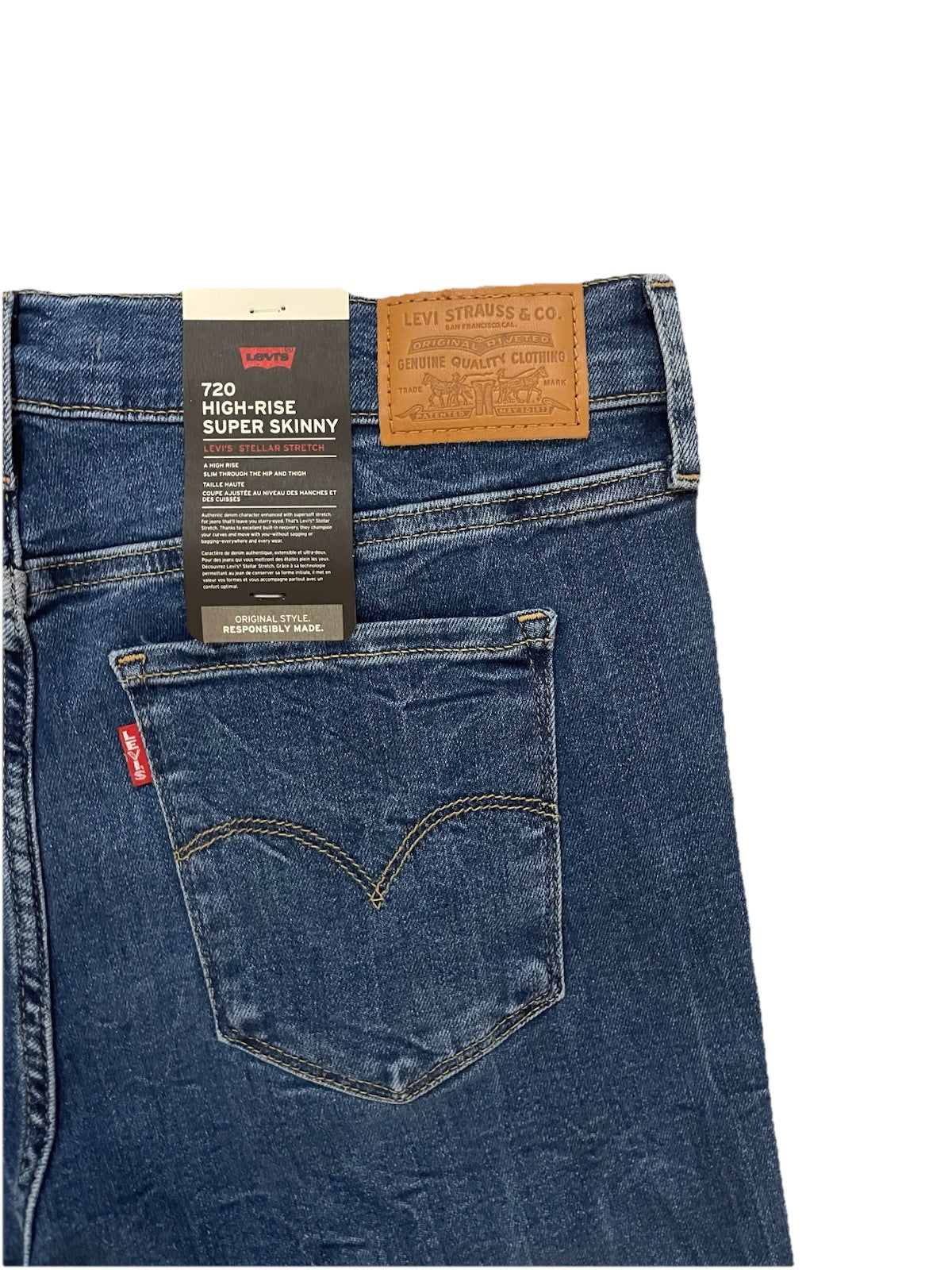 Levis Damen Jeans 720 High-Rise Super Skinny - blau - Gr. 32/28
