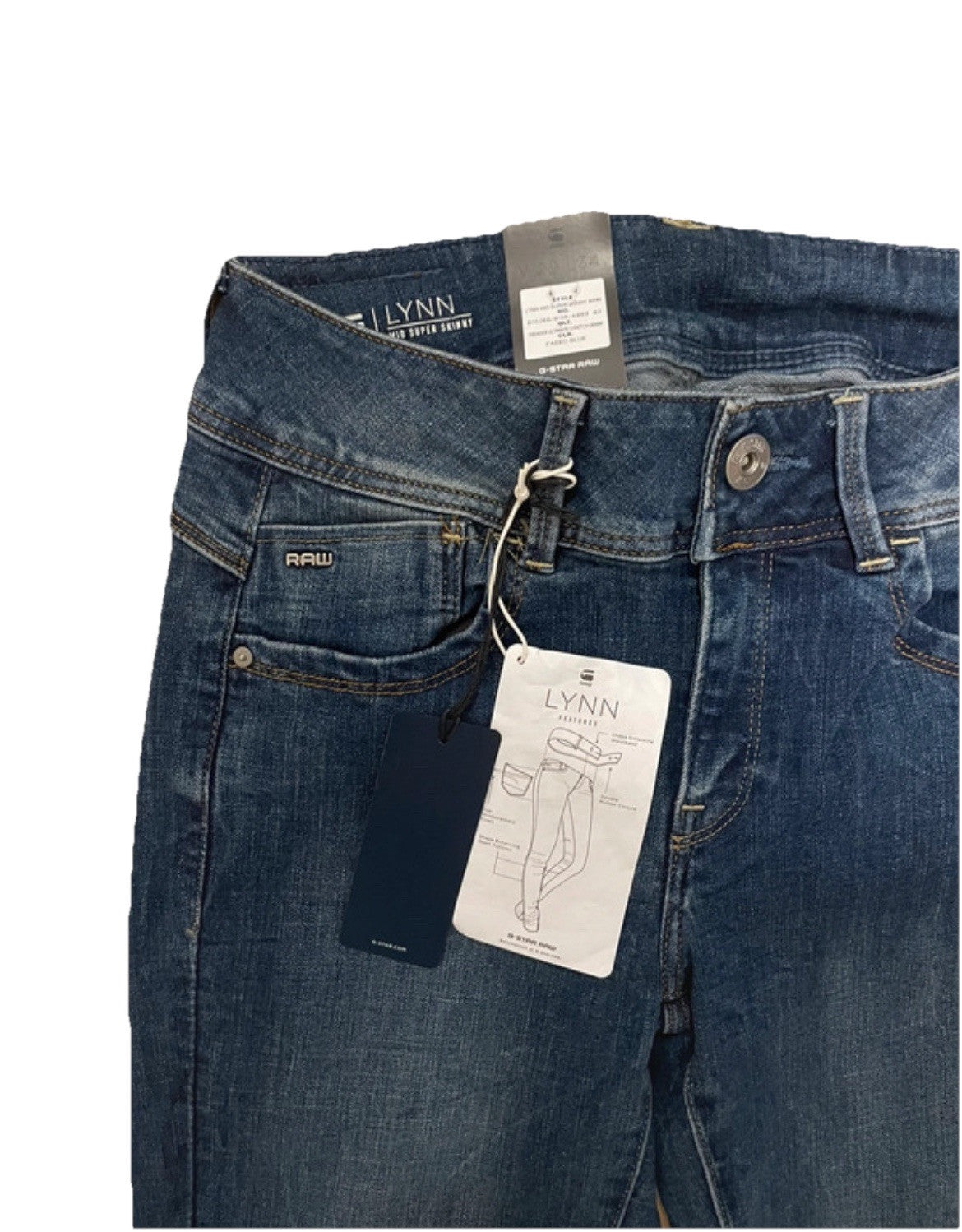 G-Star Damen Jeans Lynn Mid Super Skinny - blau - Gr. 29/34