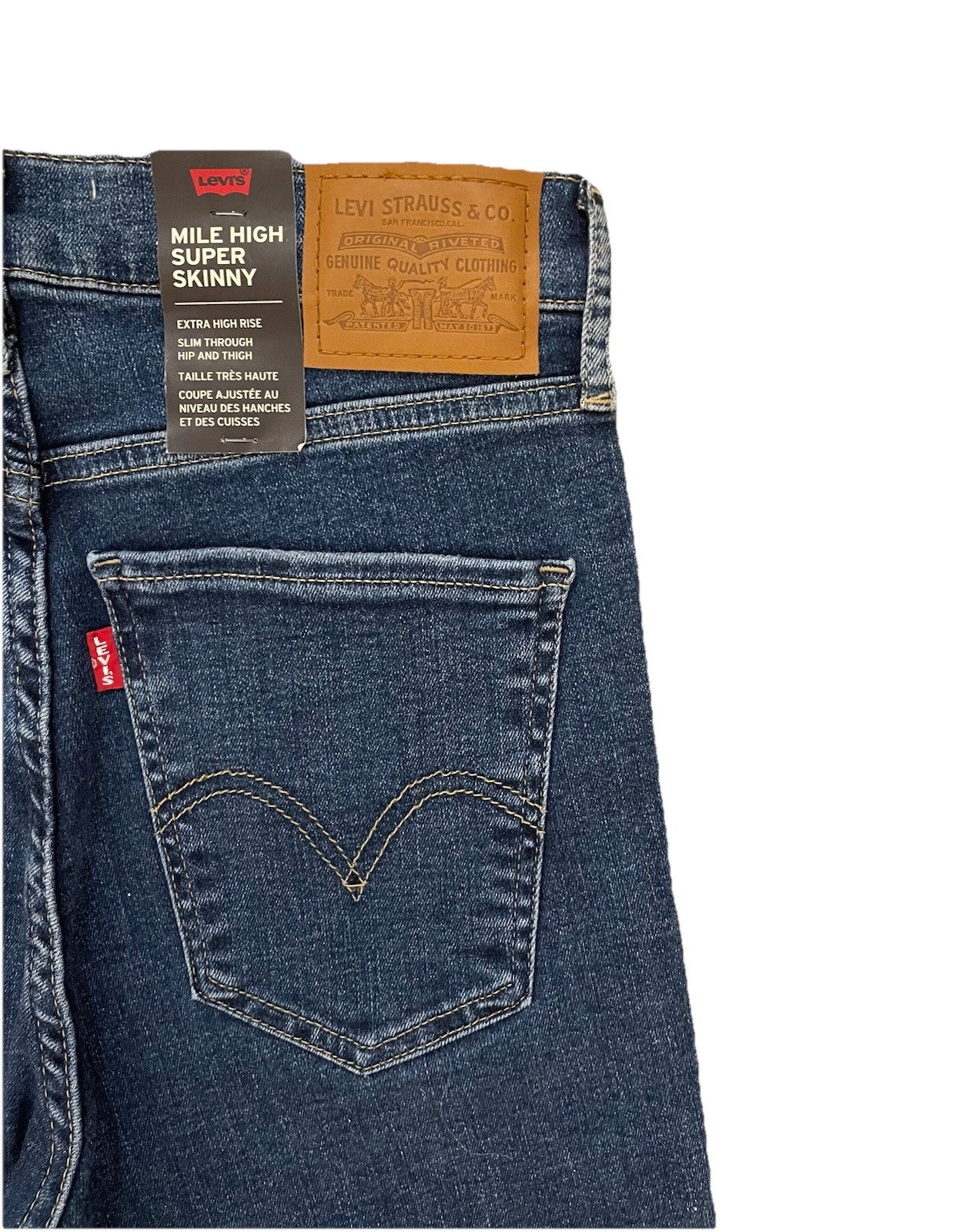 Levis Damen Jeans Mile High Super Skinny - blau / dunkelblau - Gr. 28/28