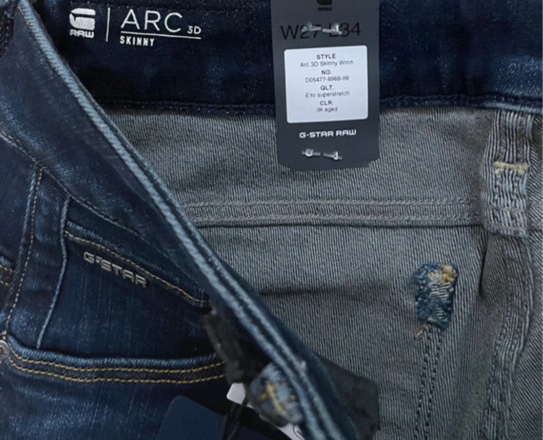 G-Star Damen Jeans ARC 3D Skinny - blau / dunkelblau - Gr. 27/34