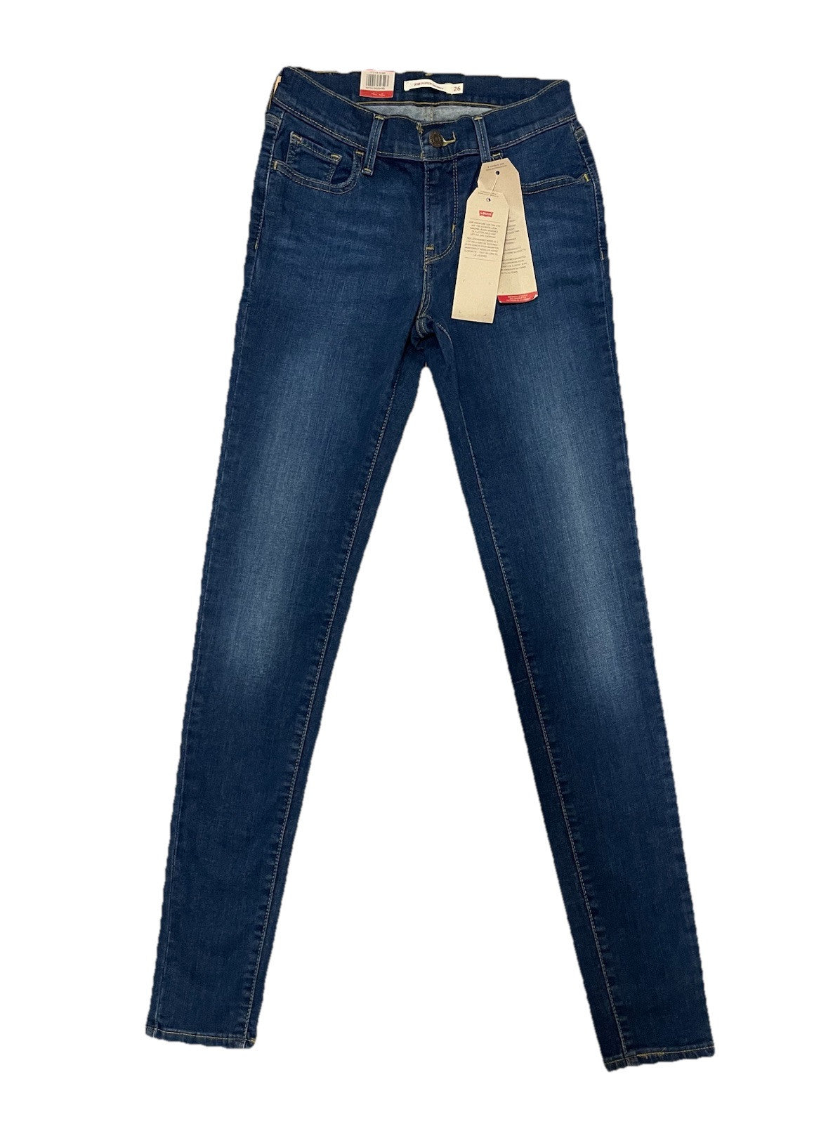 Levis Damen Jeans 710 Super Skinny Röhrenjeans - blau - Gr. 26/32
