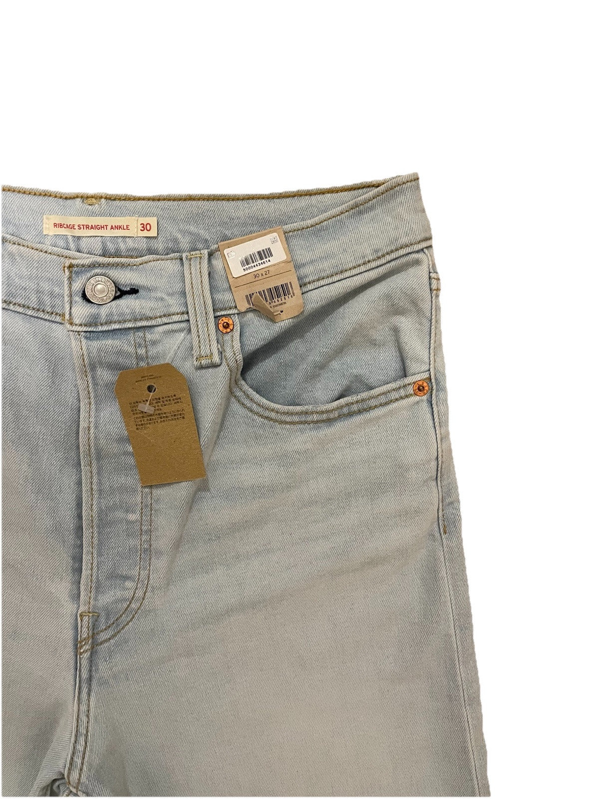 Levi’s Damen Jeans Ribcage Straight Ankle - blau / hellblau - Gr. 30/27