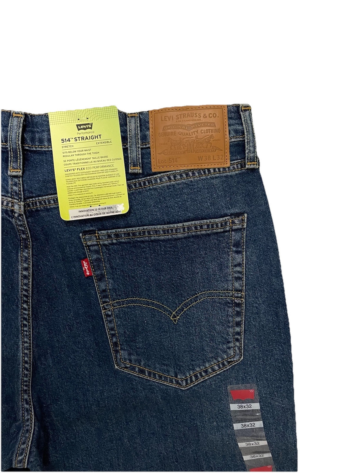Levis Herren Jeans 514 Straight - blau - Gr. 38/32