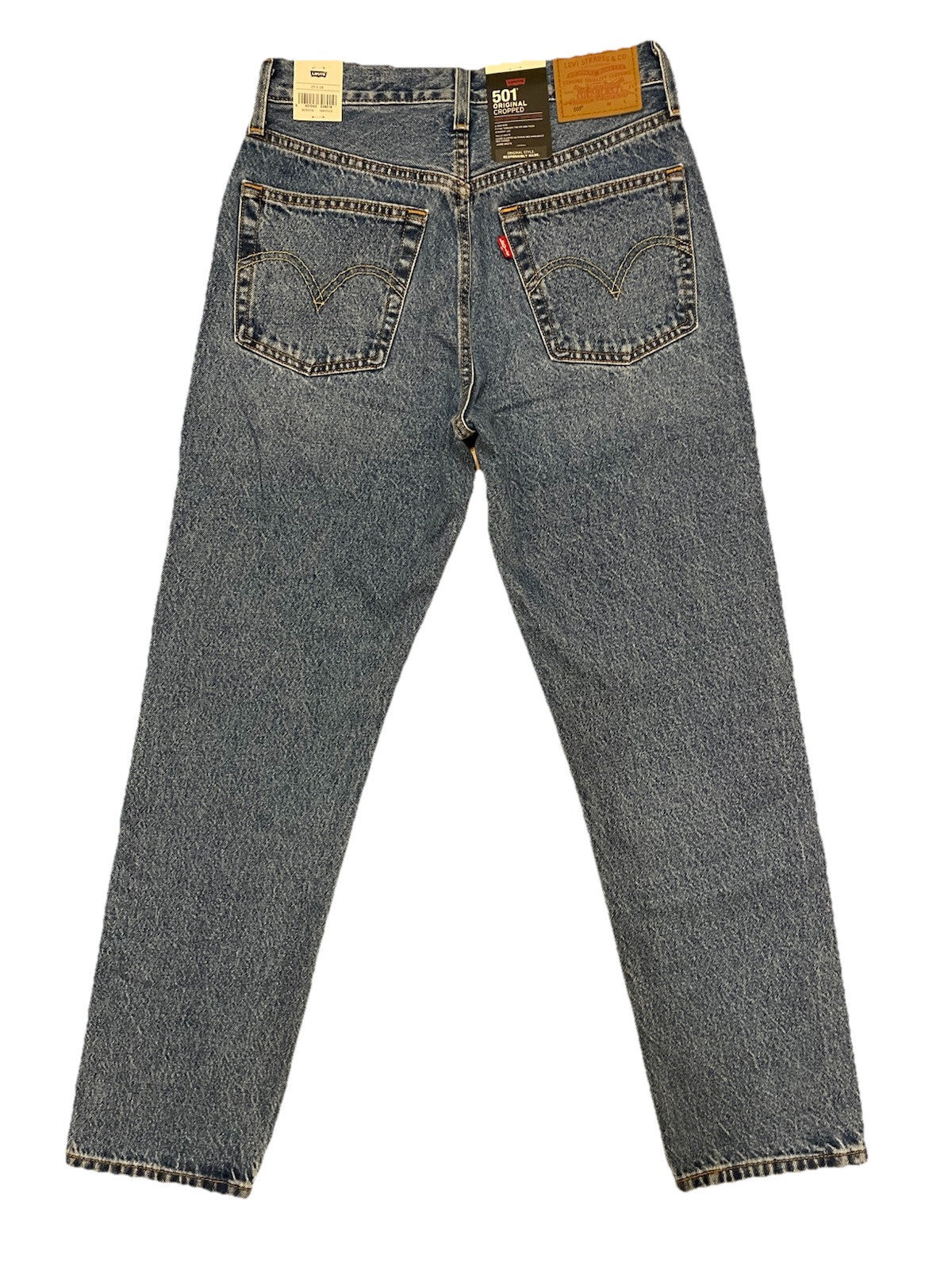 Levis Damen Jeans 501 Cropped - blau / stonewashed - Gr. 25/28